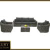 Rattan moduláris készlet BORNEO LUXURY 5 fő részére (szürke)