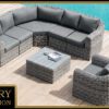 Rattan moduláris készlet BORNEO LUXURY 6 fő részére (szürke)
