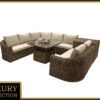 Rattan moduláris készlet BORNEO LUXURY 7 személyes (barna)