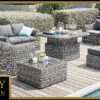 Rattan moduláris készlet BORNEO LUXURY 8 fő részére (szürke)