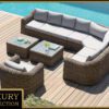 Rattan moduláris készlet BORNEO LUXURY 8 személyes (barna)