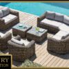 Rattan moduláris készlet BORNEO LUXURY 9 fő részére (barna)