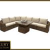 Rattan moduláris készlet sarok BORNEO LUXURY 6 személyes (barna)