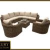 Rattan moduláris készlet sarok BORNEO LUXURY 7 személyes (barna)