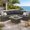 Rattan moduláris szett BORNEO LUXURY 5 személyes (szürke)