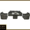 Rattan moduláris szett BORNEO LUXURY 5 személyes (szürke)