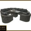 Rattan moduláris szett BORNEO LUXURY 8 személyes (szürke)