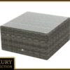 Rattan puff 73 x 73 cm BORNEO LUXURY (szürke)