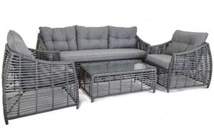 Rattan szerelvény CHARLOTTE (párnák FREE)