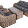 Rattan szett CORDOBA (szürke-barna)