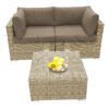 Rattan változó készlet SEVILLA 2-3 fő részére (bézs)