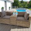 Rattan változó készlet SEVILLA 2 fő részére (bézs)