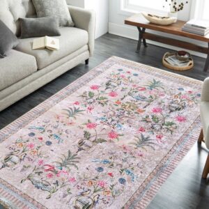 Romantikus vintage szőnyeg botanikai mintával Szélesség: 160 cm | Hossz: 220 cm