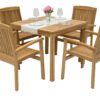 Teak kerti elrendezés HARMONY QUATRO 1+4