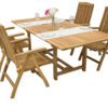 Teak kerti garnitúra LAGUNA II. 1 + 4