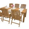 Teak kerti szerelvény 240 MONTE LAGUNA 8x kerti állítható szék LAGUNA