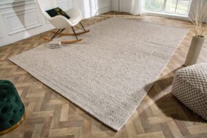 WOOL ezüstszürke gyapjú szőnyeg 350x240cm