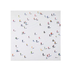 FIGURES fehér vászon festmény