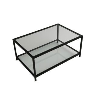 Hanah Home Coffee Table Fume Black Astro sehpa / şeffaf temperli...