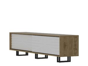 Hanah Home TV Stand Oak White Askal - Ud