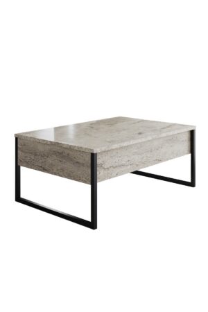 Hanah Home Travertine Black Luxe Dohányzóasztal - Travertin