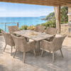 Kerti rattan szett MALIBU 1+6 (cappuccino)