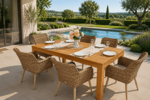 Kerti rattan szett MONTE MALIBU 200 (bézs-barna) 4x Kerti szék MALIBU (bézs-barna)