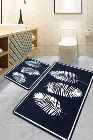 L'essential Maison Bathmat Set (2 Pieces) Black Hoja - Black