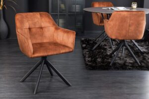 LOFT barna bársony étkezőszék