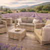 Rattan variálható kanapégarnitúra MALIBU 4 fő részére (cappuccino)