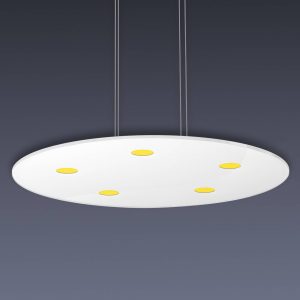 Kerek LED függő lámpa Sunia érintő szabályozóval