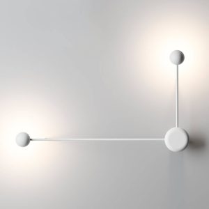 Vibia Pin - két izzós LED fali lámpa fehér