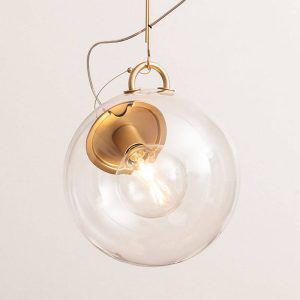 Artemide Miconos üveg függő lámpa sárgaréz