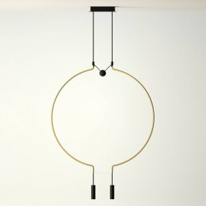 Axolight Liaison M2 függő lámpa arany/fekete 84 cm