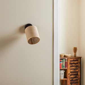 Jute fali lámpa irányítható textilbúrával