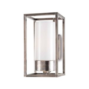 Kültéri fali lámpa Cubic³ 3364 antik nikkel/opál