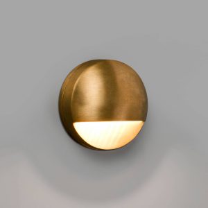 LED kültéri fali lámpa Drak sárgarézben