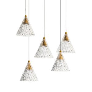 LEDS-C4 Veneto LED függő lámpa bőv. öt izzós fehér