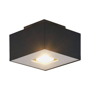 Lindby Kasi mennyezeti lámpa fekete 1izzós 14x14cm