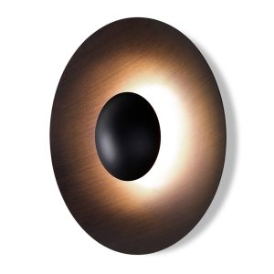 MARSET Ginger 32C LED fali lámpa Ø32cm barna/barna