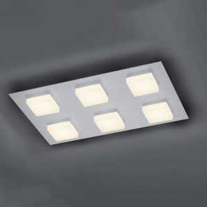 BANKAMP Luno LED mennyezeti lámpa 6 égős ezüst