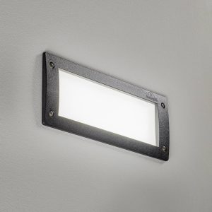 LED fali beépíthető lámpa Leti 300 Square fekete