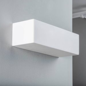 Lenny téglalap alakú fali lámpa gipszből