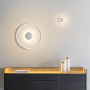Vibia felső LED fali lámpa Ø 60 cm fehér