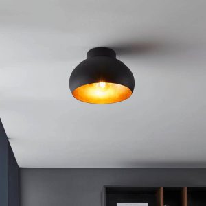 EGLO Mogano 2 mennyezeti lámpa Ø 28cm fekete/arany