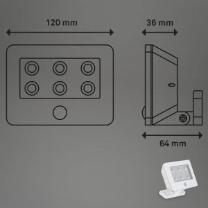 LED kültéri spot Kollig érzékelővel