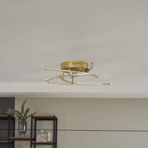 Lindby Flakira LED mennyezeti lámpa 5égő s.réz