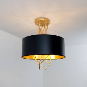 Mennyezeti lámpa Elba Ø30cm 3 foglalat fekete