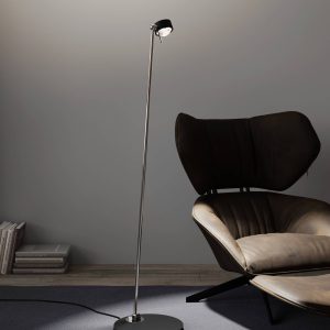 Puk! 80 Floor LED átlátszó/matt fekete/króm