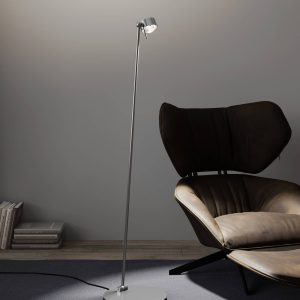 Puk! 80 Floor LED átlátszó/matt lencse matt króm